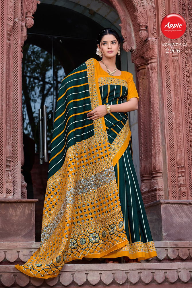 Womaniya Vol 29 By Apple Printed Daily Wear Bhagalpuri Sarees Catalog
